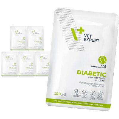 Vetexpert Veterinary Diet Diabetic Cat 6x100g Mokra Weterynaryjna Karma Dla Kotów Z Cukrzycą Vetexpert Veterinary Diet Diabetic Cat 6x100g Mokra Weterynaryjna Karma Dla Kotów Z Cukrzycą