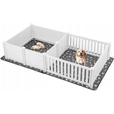 VEVOR KOJEC DLA SZCZENIĄT XL 237X123X46 CM PLASTIKOWY PVC DWUPOKOJOWY MOCNY VEVOR KOJEC DLA SZCZENIĄT XL 237X123X46 CM PLASTIKOWY PVC DWUPOKOJOWY MOCNY