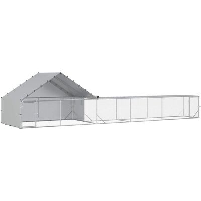 vidaXL 2 szt. srebrny 800 x 200 x 190 cm Stal ocynkowana vidaXL 2 szt. srebrny 800 x 200 x 190 cm Stal ocynkowana