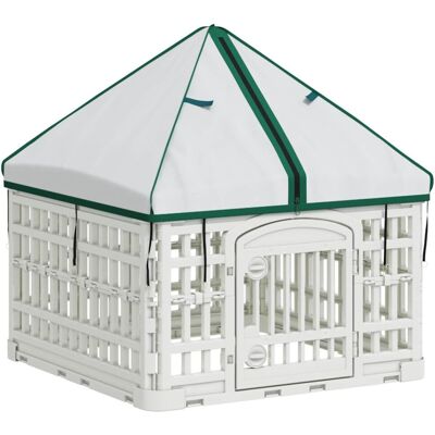 vidaXL 4 Panelowa Zabawka dla Psów z Dachem Biały 63 x 63 x 67 cm vidaXL 4 Panelowa Zabawka dla Psów z Dachem Biały 63 x 63 x 67 cm