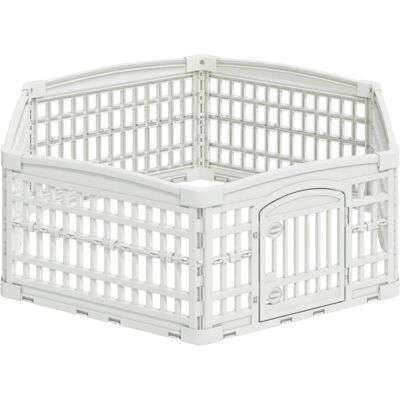 vidaXL 6-panelowy wybieg dla psa Biały 122 x 106 x 40 cm vidaXL 6-panelowy wybieg dla psa Biały 122 x 106 x 40 cm