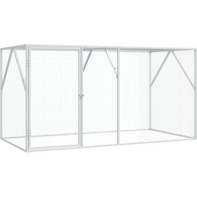 vidaXL Biały Stal ocynkowana 102 x 208 x 108 cm Wytrzymały vidaXL Biały Stal ocynkowana 102 x 208 x 108 cm Wytrzymały