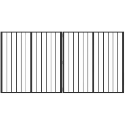 vidaXL Bramka dla psa 2 pcs Czarny 100 x 100 cm Stal Galwanizowana vidaXL Bramka dla psa 2 pcs Czarny 100 x 100 cm Stal Galwanizowana