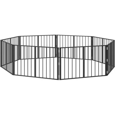 vidaXL Bramka dla psa 8 pcs Czarny 100 x 60 cm Stal Galwanizowana vidaXL Bramka dla psa 8 pcs Czarny 100 x 60 cm Stal Galwanizowana