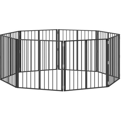 vidaXL Bramka dla psa 8 pcs Czarny 80 x 80 cm Stal Galwanizowana vidaXL Bramka dla psa 8 pcs Czarny 80 x 80 cm Stal Galwanizowana