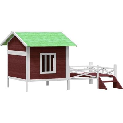 vidaXL Buda dla psa Mokka 159x120x88,5 cm Drewno sosny - Buda dla psa vidaXL Buda dla psa Mokka 159x120x88,5 cm Drewno sosny - Buda dla psa