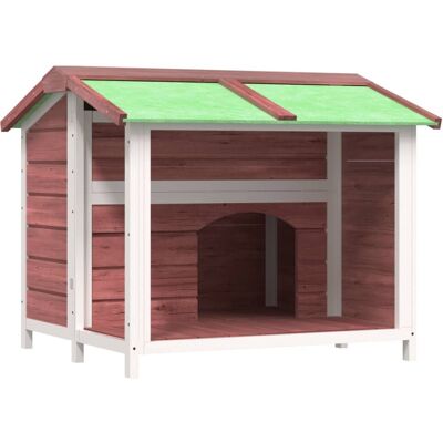 vidaXL Buda dla psa Mokka 96x87x80,5 cm z litego drewna sosnowego - Buda dla psa vidaXL Buda dla psa Mokka 96x87x80,5 cm z litego drewna sosnowego - Buda dla psa