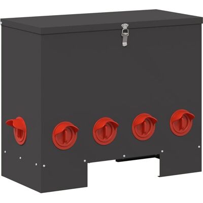 Vidaxl Karmnik Dla Kur Czarny 60.5 X 29 X 51 Cm Stal Zimnowalcowana Vidaxl Karmnik Dla Kur Czarny 60.5 X 29 X 51 Cm Stal Zimnowalcowana
