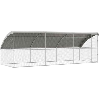 vidaXL Kenel dla Psów z przechowywaniem 3 pcs Srebrny 6 x 2 x 2 m Stal vidaXL Kenel dla Psów z przechowywaniem 3 pcs Srebrny 6 x 2 x 2 m Stal