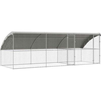 vidaXL Kenel dla Psów z przechowywaniem 3 pcs Srebrny 6 x 2 x 2 m Stal vidaXL Kenel dla Psów z przechowywaniem 3 pcs Srebrny 6 x 2 x 2 m Stal