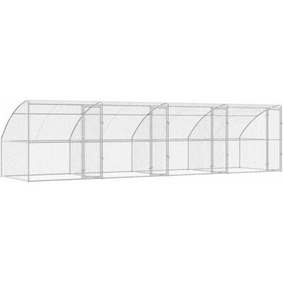 vidaXL Kenel dla Psów z przechowywaniem 4 pcs Srebrny 8 x 2 x 2 m Stal vidaXL Kenel dla Psów z przechowywaniem 4 pcs Srebrny 8 x 2 x 2 m Stal