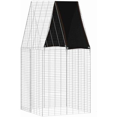 vidaXL Klatka dla królika Srebrny 100 x 100 x 210 cm vidaXL Klatka dla królika Srebrny 100 x 100 x 210 cm
