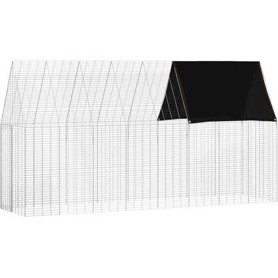 vidaXL Klatka dla królika Srebrny 400 x 100 x 210 cm vidaXL Klatka dla królika Srebrny 400 x 100 x 210 cm