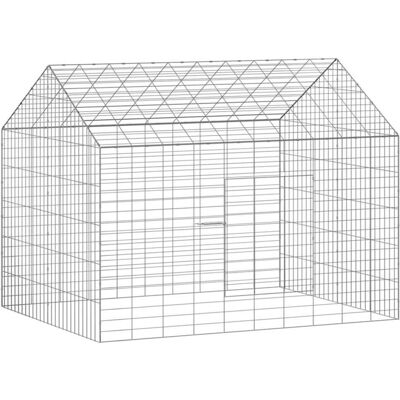 vidaXL Klatka dla królika Srebrny 400 x 78 x 78 cm Stal Galwanizowana vidaXL Klatka dla królika Srebrny 400 x 78 x 78 cm Stal Galwanizowana