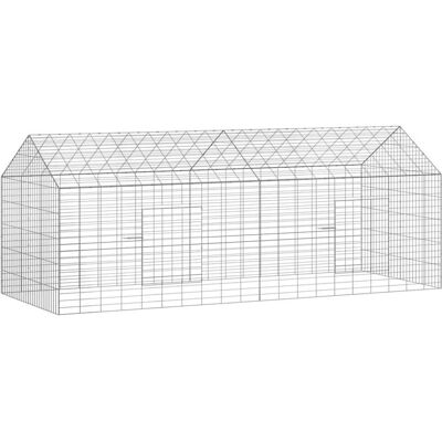 vidaXL Klatka dla królika Srebrny 400 x 78 x 78 cm Stal Galwanizowana vidaXL Klatka dla królika Srebrny 400 x 78 x 78 cm Stal Galwanizowana