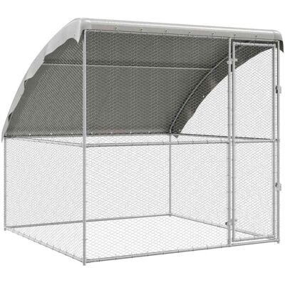 vidaXL Klatka dla kur Srebrny 2 x 2 x 2 m Stal Galwanizowana vidaXL Klatka dla kur Srebrny 2 x 2 x 2 m Stal Galwanizowana