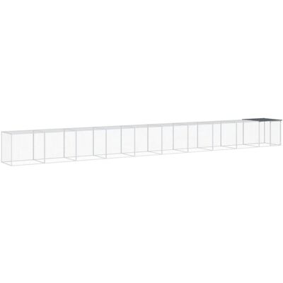 Klatka dla kur z dachem vidaXL - 1003x98x90 cm - Ocynkowana stal Klatka dla kur z dachem vidaXL - 1003x98x90 cm - Ocynkowana stal