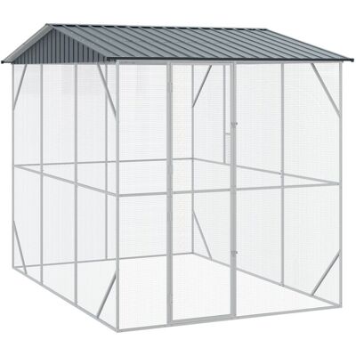 vidaXL Klatka dla ptaków antracytowa 310x227x247 cm ze stali vidaXL Klatka dla ptaków antracytowa 310x227x247 cm ze stali