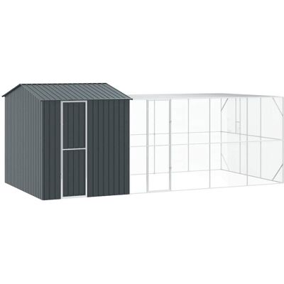 vidaXL Klatka dla ptaków z przechowywaniem Antracyt 635 x 304 x 247 cm vidaXL Klatka dla ptaków z przechowywaniem Antracyt 635 x 304 x 247 cm