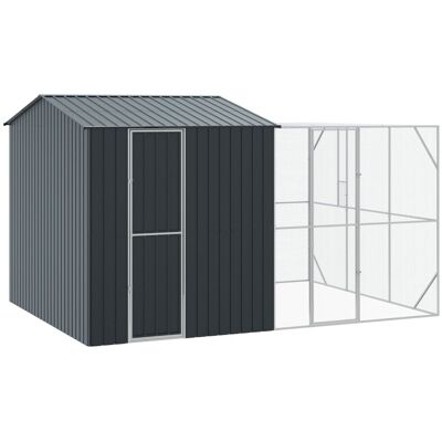 vidaXL Klatka dla ptaków z przedłużeniem antracyt 310x421x247 cm stal vidaXL Klatka dla ptaków z przedłużeniem antracyt 310x421x247 cm stal