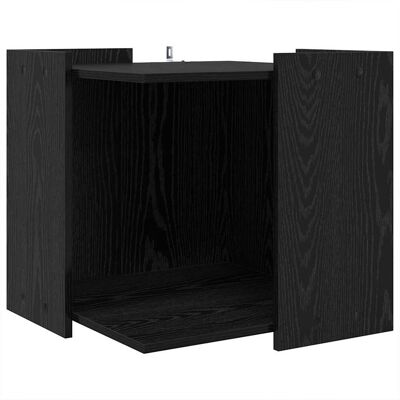 vidaXL Klatka na żwirek dla kota Czarny dąb 53 x 53 x 51 cm vidaXL Klatka na żwirek dla kota Czarny dąb 53 x 53 x 51 cm