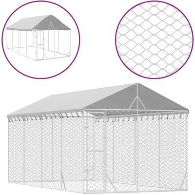 Budka dla psa na zewnątrz vidaXL 3x6x2.5m Stal ocynkowana Budka dla psa na zewnątrz vidaXL 3x6x2.5m Stal ocynkowana