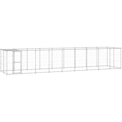 vidaXL Outdoor Dog Kennel Galvanised Steel with Roof 21,78 m² - Budka dla psa vidaXL Outdoor Dog Kennel Galvanised Steel with Roof 21,78 m² - Budka dla psa