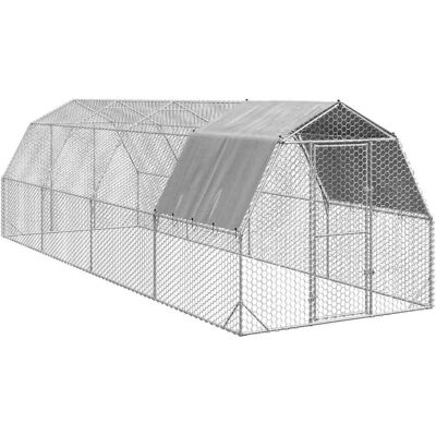 vidaXL Kurnik z dachem 2,5x8x2,25 m Stal ocynkowana vidaXL Kurnik z dachem 2,5x8x2,25 m Stal ocynkowana