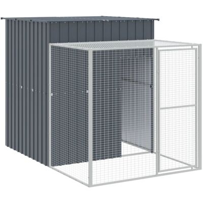 vidaXL Kurnik z wybiegiem, antracytowy, 165x251x181 cm, stal vidaXL Kurnik z wybiegiem, antracytowy, 165x251x181 cm, stal