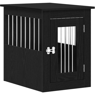 vidaXL Meble do klatki dla psa czarny dąb 62x45x59 cm drewno klejone vidaXL Meble do klatki dla psa czarny dąb 62x45x59 cm drewno klejone