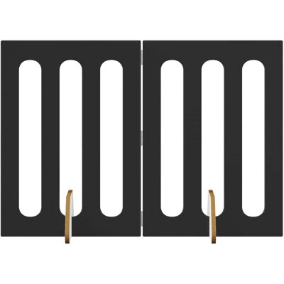 vidaXL Składany kojec dla zwierząt 2 pcs Czarny Dąb 100,5 x 38 x 70 cm vidaXL Składany kojec dla zwierząt 2 pcs Czarny Dąb 100,5 x 38 x 70 cm