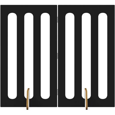 vidaXL Składany kojec dla zwierząt 2 pcs Czarny Dąb 100,5 x 38 x 90 cm vidaXL Składany kojec dla zwierząt 2 pcs Czarny Dąb 100,5 x 38 x 90 cm