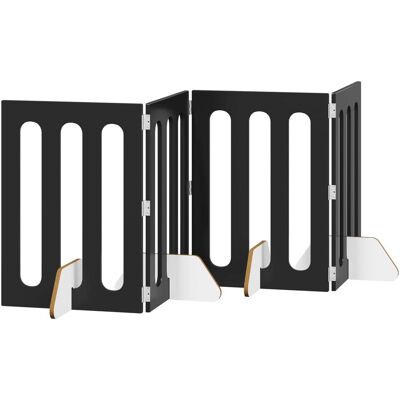vidaXL Składany kojec dla zwierząt 4 pcs Czarny Dąb 201 x 38 x 70 cm vidaXL Składany kojec dla zwierząt 4 pcs Czarny Dąb 201 x 38 x 70 cm
