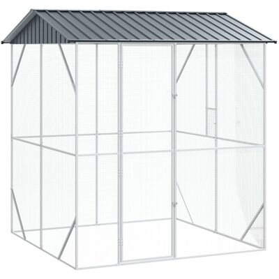 vidaXL Woliera dla ptaków Anthracite 210x227x247 cm Stal vidaXL Woliera dla ptaków Anthracite 210x227x247 cm Stal