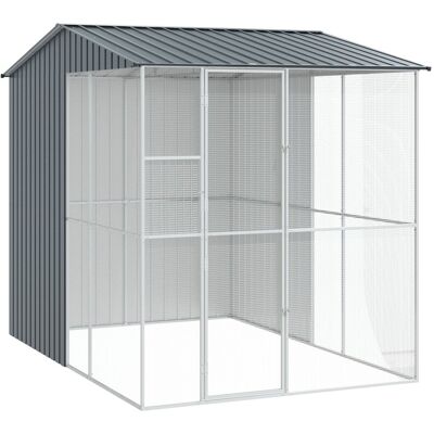 vidaXL Woliera dla ptaków Antracytowa 215x310x247 cm Stal vidaXL Woliera dla ptaków Antracytowa 215x310x247 cm Stal