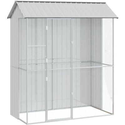 Vidaxl Woliera Dla Ptaków Szara 215x110x247 Cm Stal Vidaxl Woliera Dla Ptaków Szara 215x110x247 Cm Stal