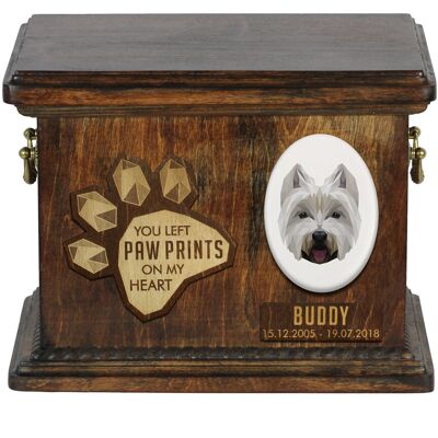 West Highland White Terrier, Westie - skrzynia pamiątkowa psa, personalizowana skrzynia, pamiątkowe pudełko na psie pamiątki marki Art-Dog West Highland White Terrier, Westie - skrzynia pamiątkowa psa, personalizowana skrzynia, pamiątkowe pudełko na psie pamiątki marki Art-Dog