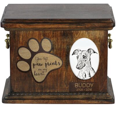 Whippet, Chart angielski - skrzynia pamiątkowa psa, personalizowana skrzynia ze zdjęciem, skrzynia ze zdjęciem psa marki Art-Dog Whippet, Chart angielski - skrzynia pamiątkowa psa, personalizowana skrzynia ze zdjęciem, skrzynia ze zdjęciem psa marki Art-Dog