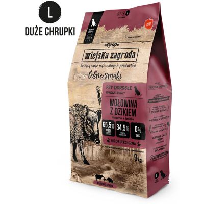 Wiejska Zagroda Jedzenie dla psów Wołowina & Dzika Świnia - 9kg Wiejska Zagroda Jedzenie dla psów Wołowina & Dzika Świnia - 9kg