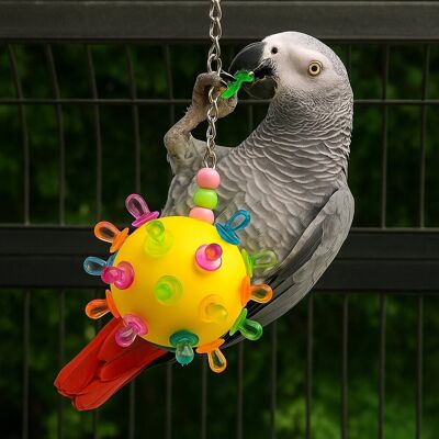 Greenwood Wiszące Smoczki w piłce L Kreatywna Zabawka dla dużych i średnich papug Żółta Parrot Planet Greenwood Wiszące Smoczki w piłce L Kreatywna Zabawka dla dużych i średnich papug Żółta Parrot Planet