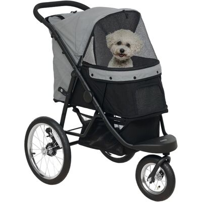 Wózek dla psa PawHut Jogger, składany wózek dla małych psów i kotów do 10 kg, wózek dla kota z 3 dużymi gumowymi kołami, poduszką, siatkowymi okienk.. Wózek dla psa PawHut Jogger, składany wózek dla małych psów i kotów do 10 kg, wózek dla kota z 3 dużymi gumowymi kołami, poduszką, siatkowymi okienk..