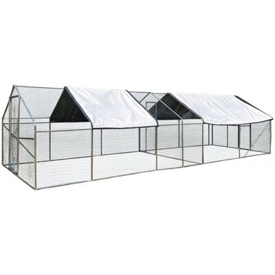 Inny producent Wybieg dla kur Zagroda Woliera 8x3x2m Kurnik Klatka Kojec Ocynk Dach Inny producent Wybieg dla kur Zagroda Woliera 8x3x2m Kurnik Klatka Kojec Ocynk Dach