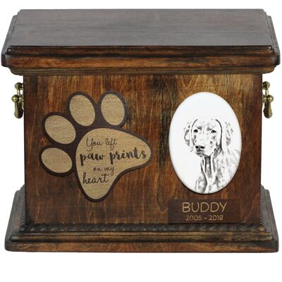 Wyżeł weimarski, Weimaraner - skrzynia pamiątkowa psa, personalizowana skrzynia ze zdjęciem, skrzynia ze zdjęciem psa marki Art-Dog Wyżeł weimarski, Weimaraner - skrzynia pamiątkowa psa, personalizowana skrzynia ze zdjęciem, skrzynia ze zdjęciem psa marki Art-Dog