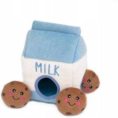 Zippy Paws Mleko i Ciastka zabawka dla psa - Interaktywny plusz z piszczkiem Zippy Paws Mleko i Ciastka zabawka dla psa - Interaktywny plusz z piszczkiem