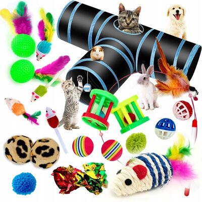 Inny producent ZABAWKI DLA KOTA 21 EL ZESTAW ZABAWEK XXL TUNEL DOMEK 80CM PIŁKI WĘDKA MYSZ Inny producent ZABAWKI DLA KOTA 21 EL ZESTAW ZABAWEK XXL TUNEL DOMEK 80CM PIŁKI WĘDKA MYSZ