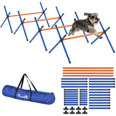 Zestaw do agility PawHut dla psów, 4-częściowy sprzęt do agility z regulowanymi na wysokość płotkami, torba transportowa, zestaw treningowy z regula.. Zestaw do agility PawHut dla psów, 4-częściowy sprzęt do agility z regulowanymi na wysokość płotkami, torba transportowa, zestaw treningowy z regula..