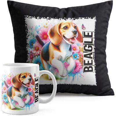 WORLD CASE ZESTAW KUBEK + PODUSZKA CZARNA - PIES PSY PIESEK RASA BEAGLE WORLD CASE ZESTAW KUBEK + PODUSZKA CZARNA - PIES PSY PIESEK RASA BEAGLE