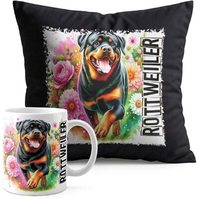 WORLD CASE ZESTAW KUBEK + PODUSZKA CZARNA - PIES PSY PIESEK RASA ROTTWEILER WORLD CASE ZESTAW KUBEK + PODUSZKA CZARNA - PIES PSY PIESEK RASA ROTTWEILER