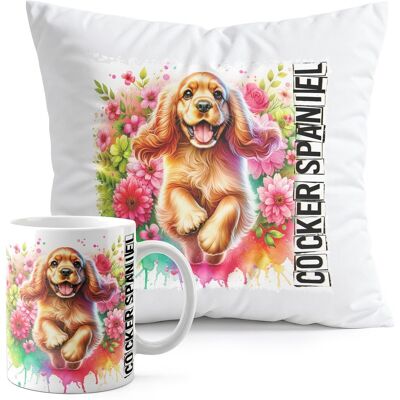 WORLD CASE ZESTAW KUBEK + PODUSZKA DRUK - PIES PSY PIESEK RASA COCKER SPANIEL WORLD CASE ZESTAW KUBEK + PODUSZKA DRUK - PIES PSY PIESEK RASA COCKER SPANIEL