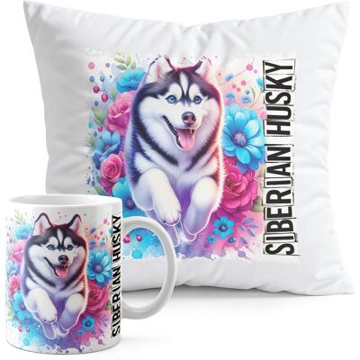 WORLD CASE ZESTAW KUBEK + PODUSZKA DRUK - PIES PSY PIESEK RASA HUSKY SYBERYJSKI WORLD CASE ZESTAW KUBEK + PODUSZKA DRUK - PIES PSY PIESEK RASA HUSKY SYBERYJSKI